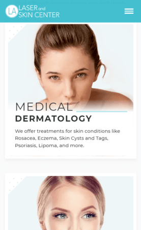 dermatology marketing web design