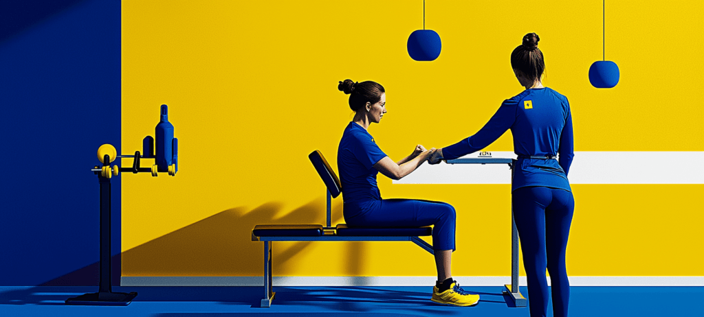 Patient receiving physical therapy treatment