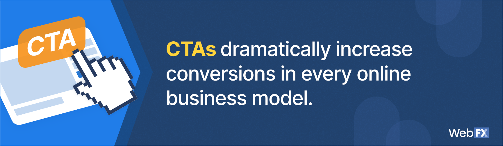 A graphic for the impact of CTAs in web design