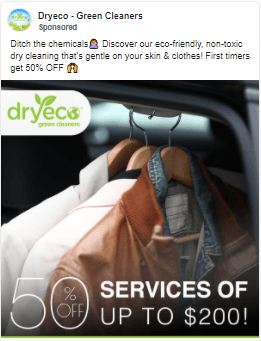 dry cleaner social ad