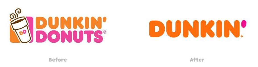 dunkin donuts dunkin' rebrand