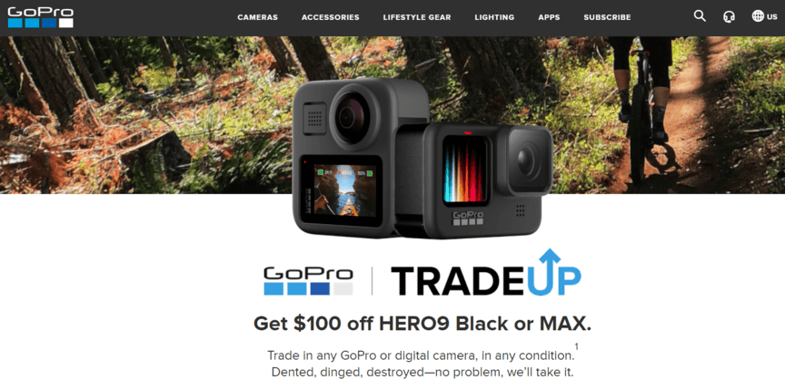 GoPro landing page