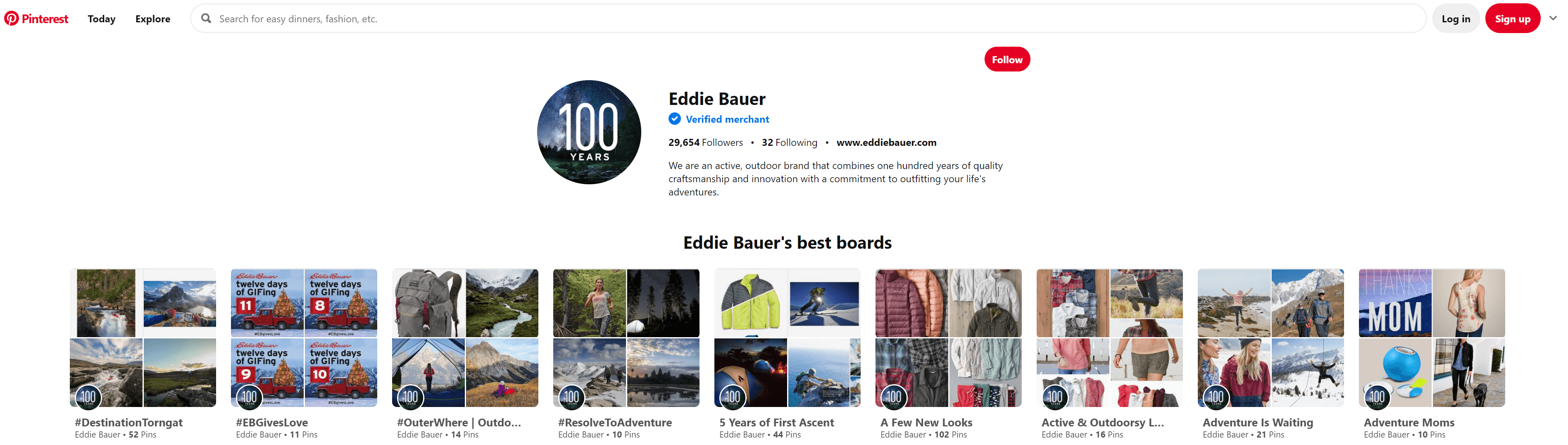 eddie bauer pinterest