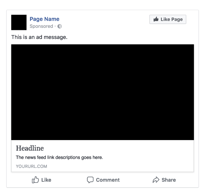 example of a facebook dark post