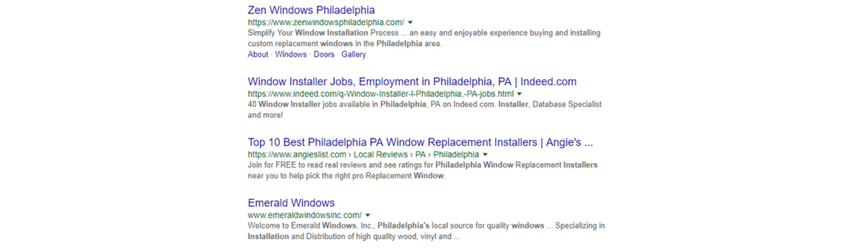 example of seo for philadelphia businesses