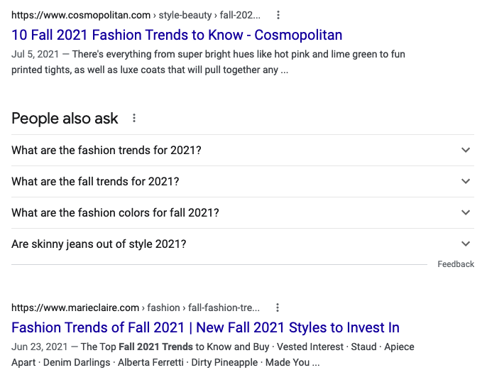 fall fashion trends google