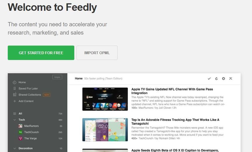 Feedly to find customer questions