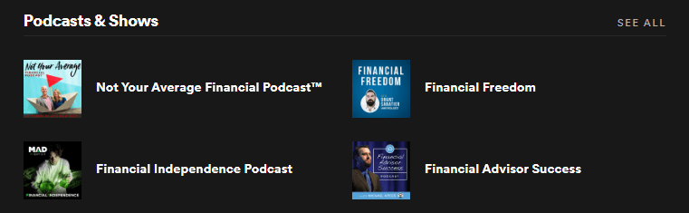 Finance related podcasts