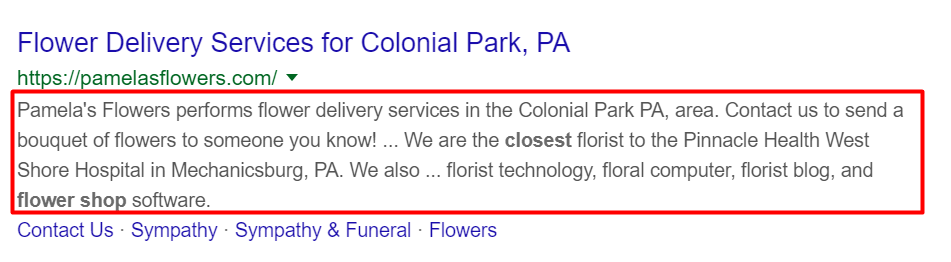 flower delivery meta description example