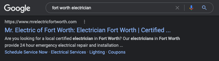 fort worth electrician