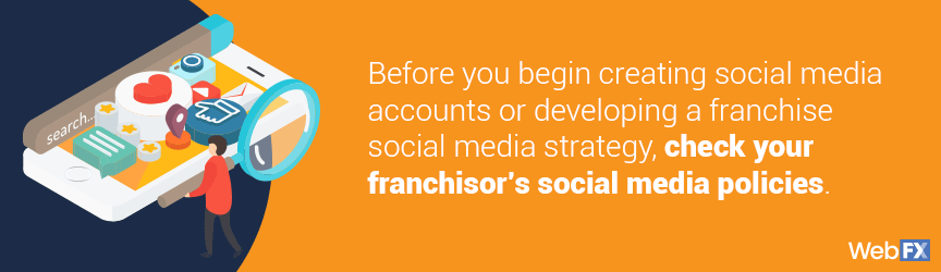 Franchisee social media tips image