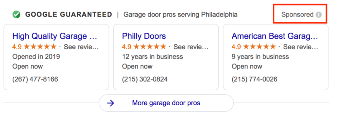 garage door listings