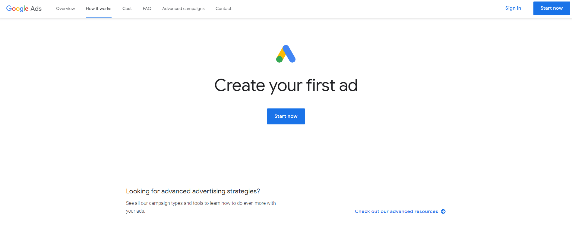 Google ads signup