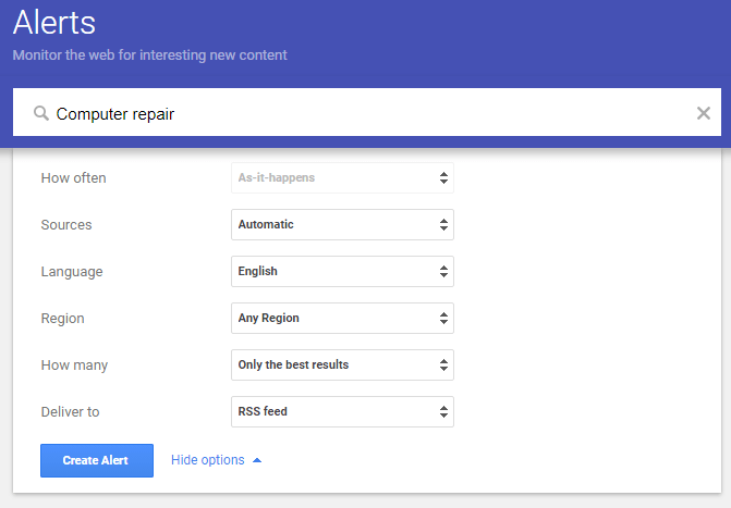 Lista definitiva de ferramentas do Google para empresas: mais de 21 ferramentas gratuitas incríveis 3 Alertas do Google para reparo de computador