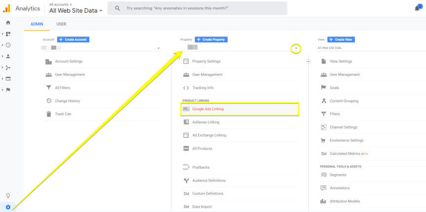 how to link Google Analytics and Google Ads