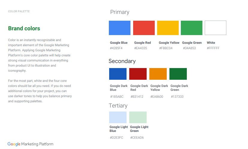 Google brand colors