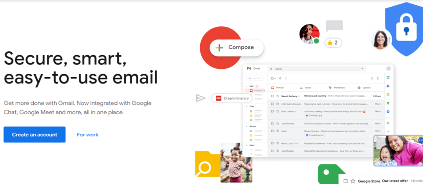 Lista definitiva de ferramentas do Google para empresas: mais de 21 ferramentas gratuitas incríveis 13 Google Mail criar uma conta