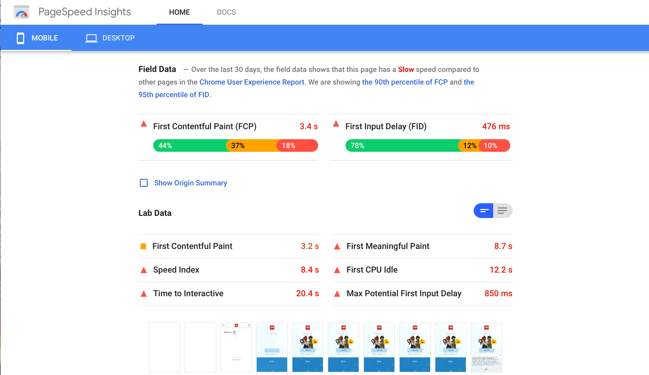 google pagespeed insights 1