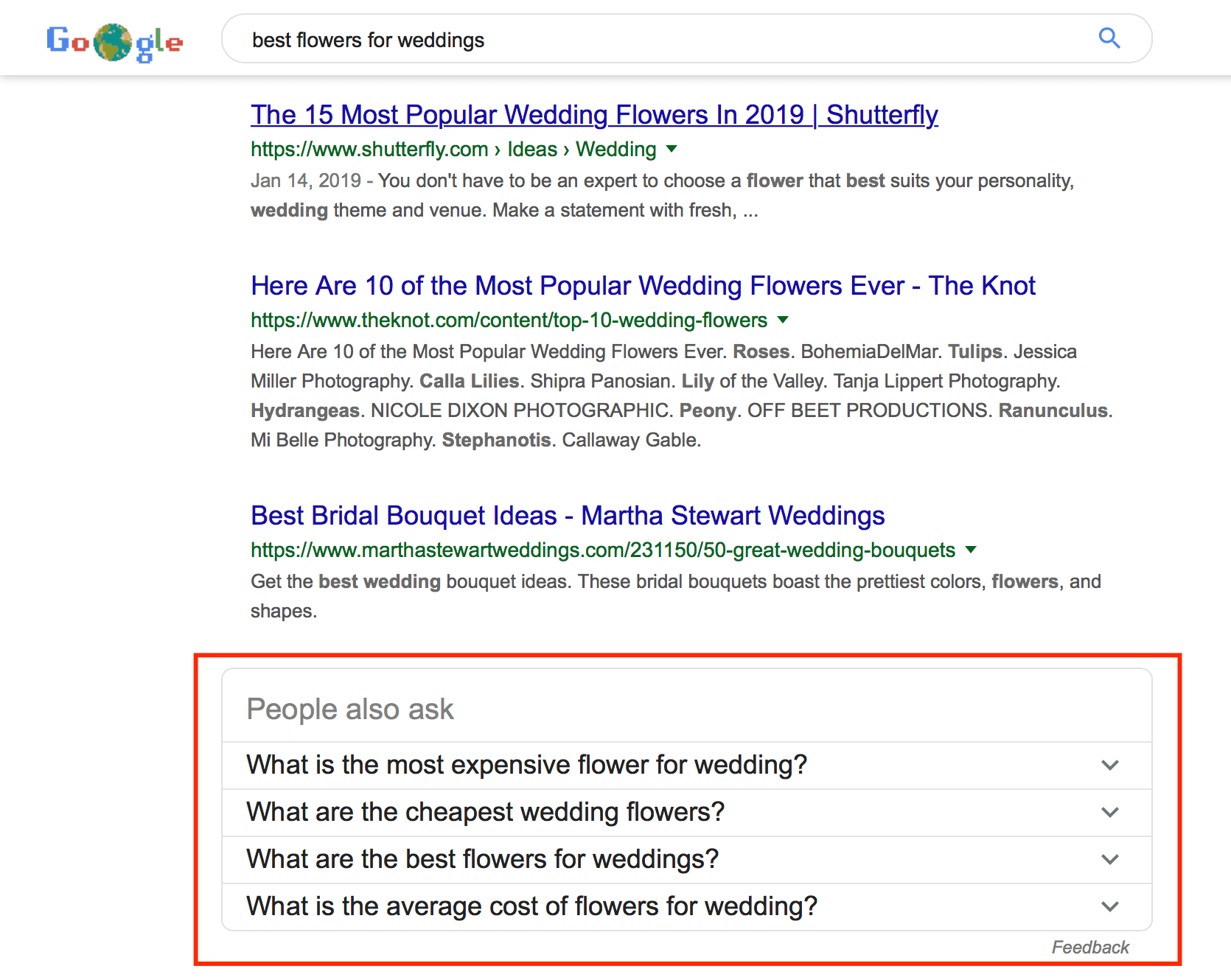 google questions for topics