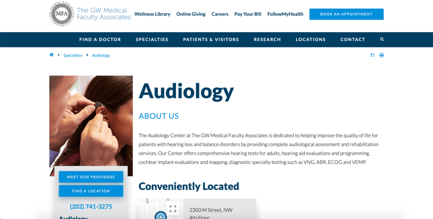 gwdocs audiology page desktop