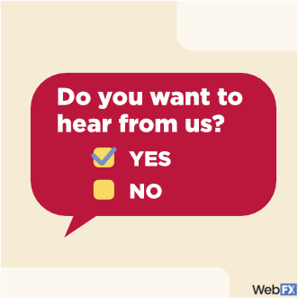 Do you want to hear from us graphic