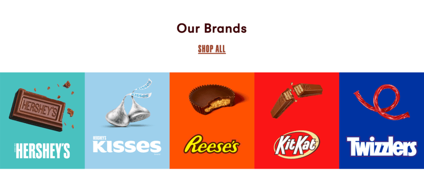 Hershey Website Homepage