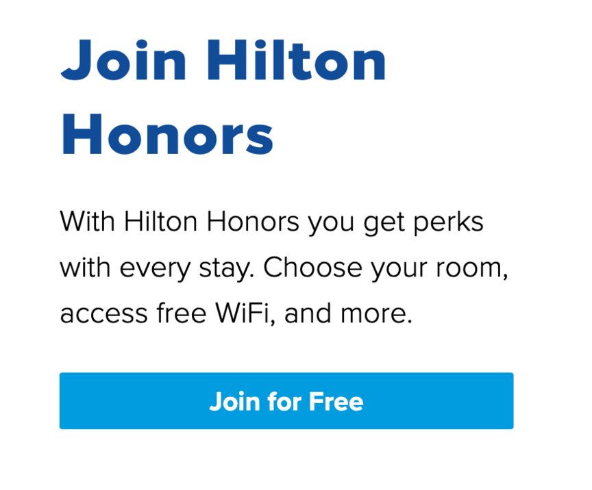 Join Hilton honors