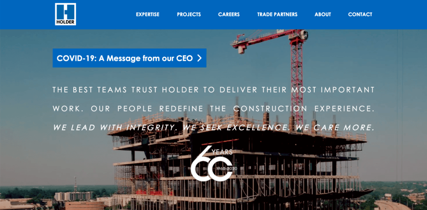 Construction company website