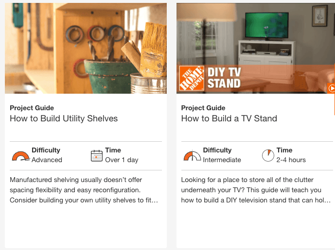 Guides for doing repairs and renovations on Home Depot's website