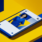 Healthcare worker on phone display