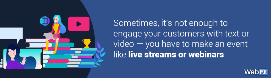 Livestreams and webinars digital marketing strategies