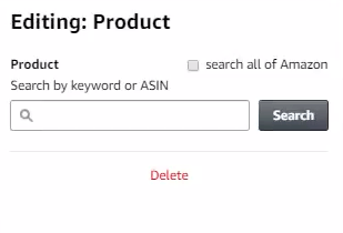 how to create amazon store product search