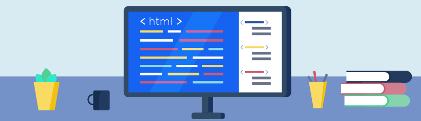 html code on computer
