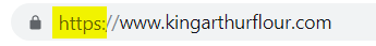Example of HTTPS URL in chrome