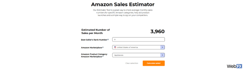 img amazon sales estimator tool