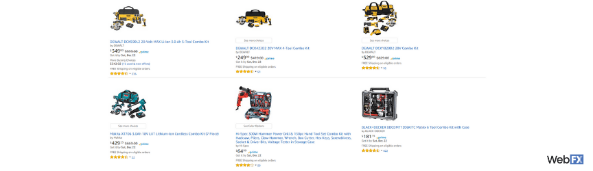 img amazon search results example