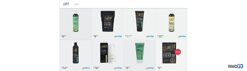 img amazon storefront product layout