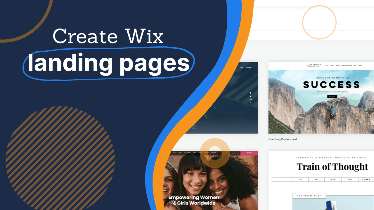 create wix landing pages