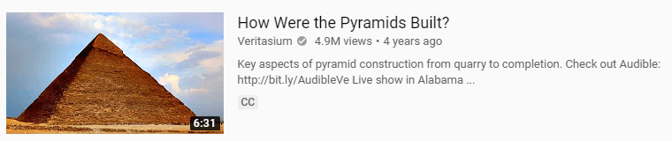 A screenshot of an informational video about how pyramids were built