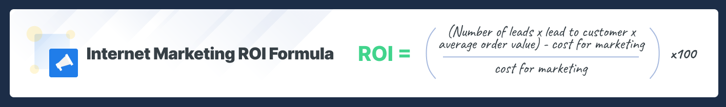 internet marketing roi formula