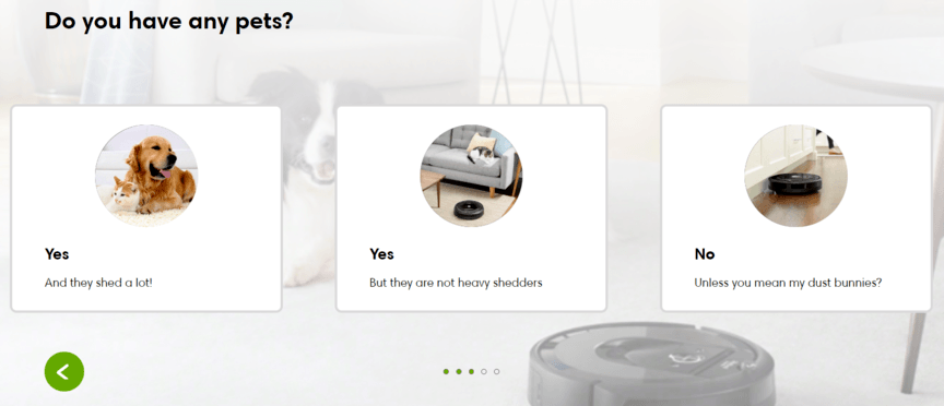 iRobot product quiz question