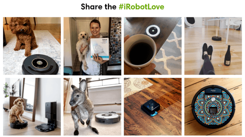 Social proof on iRobot website