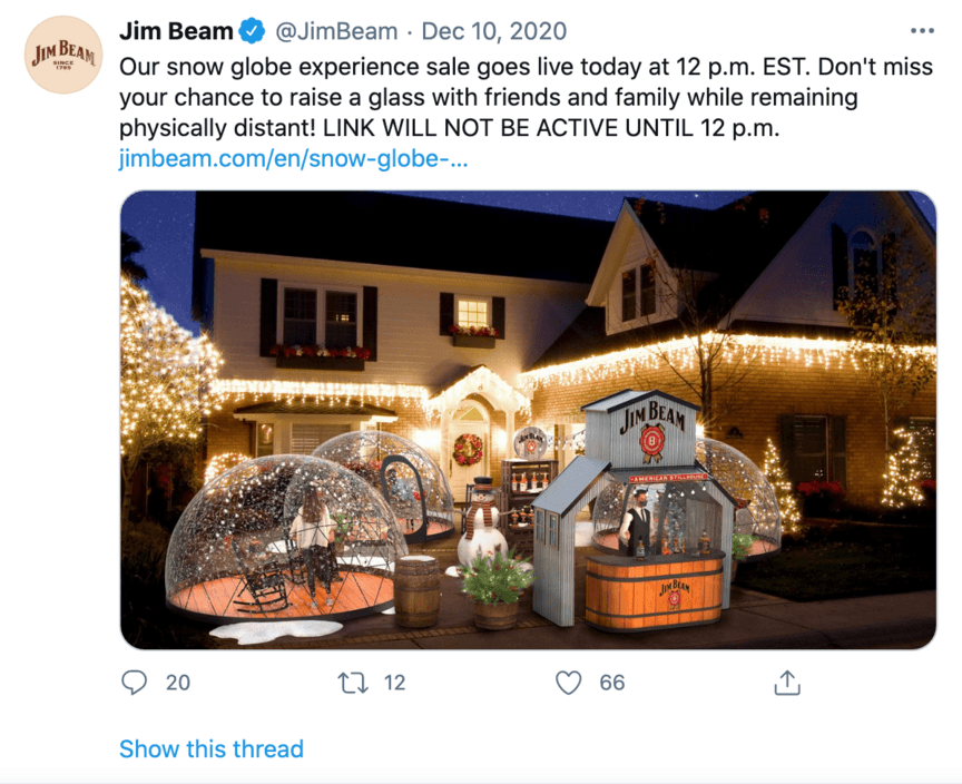 Jim beam twitter post example