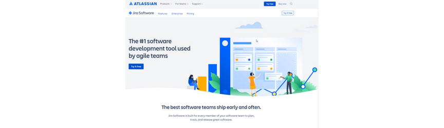 Jira project management software website screenshot