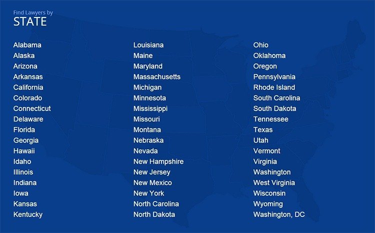 justia state list