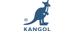 Logo of KANGOL featuring a stylized kangaroo over the brand name.