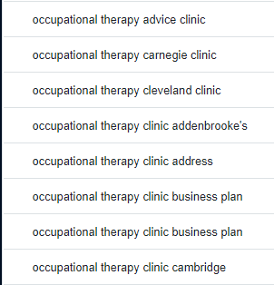 keywords occupational therapy