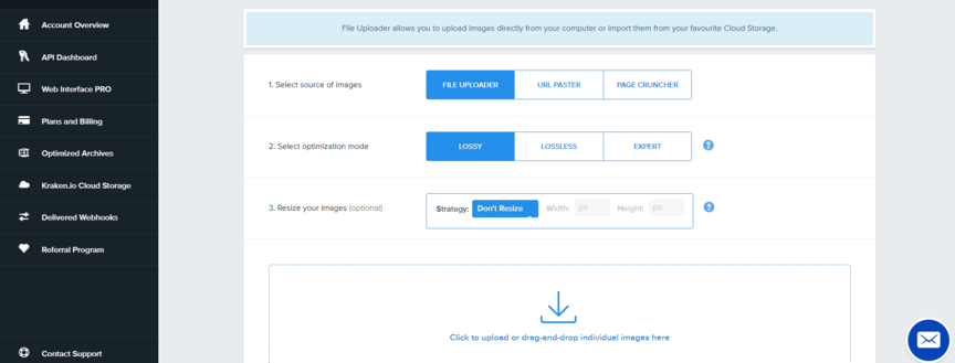 Kraken image compressor and optimizer site