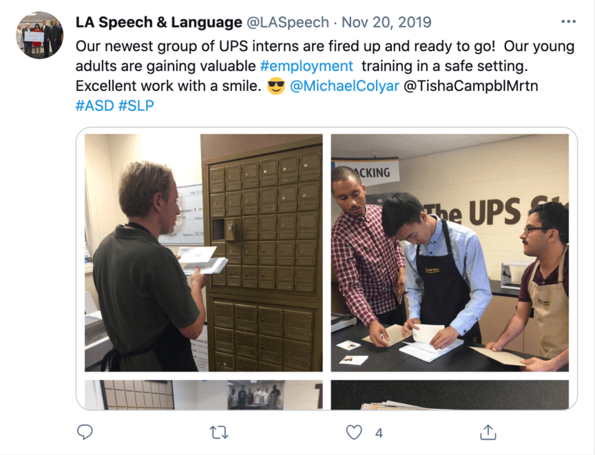 LA Speech & Language Twitter Post