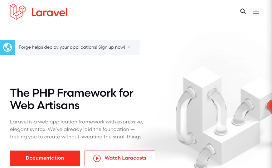 Laravel framework for web design